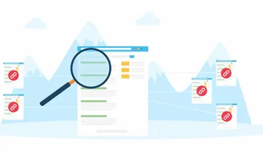 Illustration d’un audit web avec une loupe