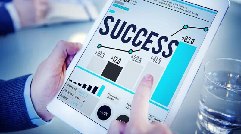 Illustration de consultation de statistiques sur un smartphone